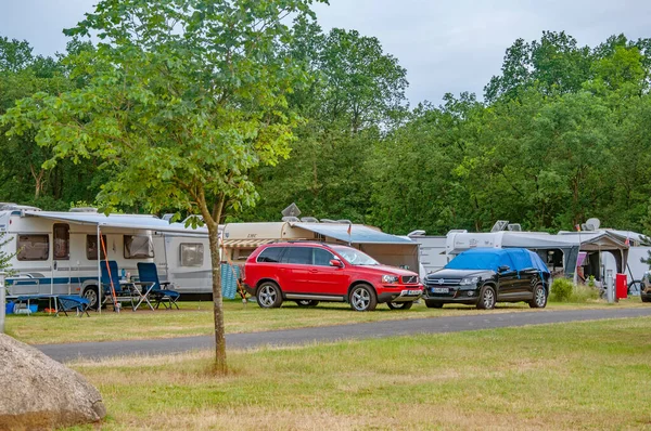 Versmold Germany June 2021 Campingpark Sonnensee Tents Lodges People Resting — Stock Photo, Image