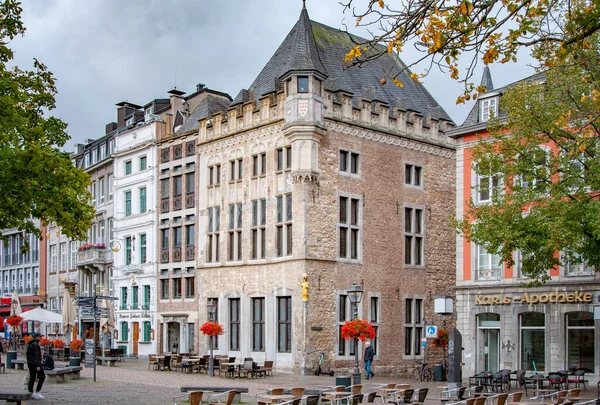 Aachen Alemania Octubre 2020 Vista Una Plaza Gente Caminando — Foto de Stock