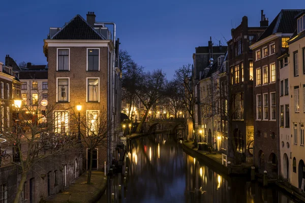 Utrecht en la noche Lichte Gaard — Foto de Stock