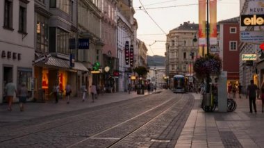 Time lapse Linz Landstrasse Austria