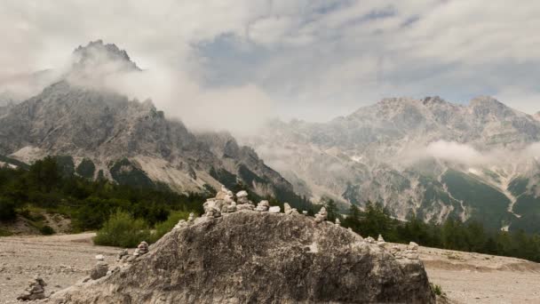Tidsfördröjning vid Ramsau i Berchtesgadens berg — Stockvideo