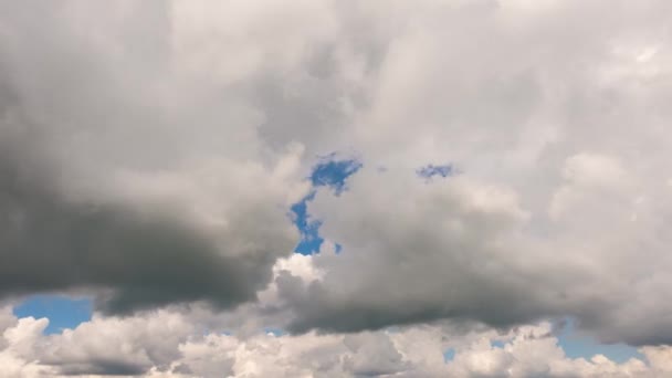 Tijd verstrijken van cumulus wolken — Stockvideo