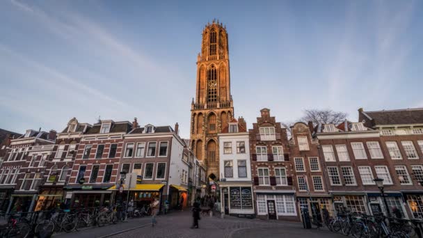 Time lapse of the Dom in Utrecht — Stock Video