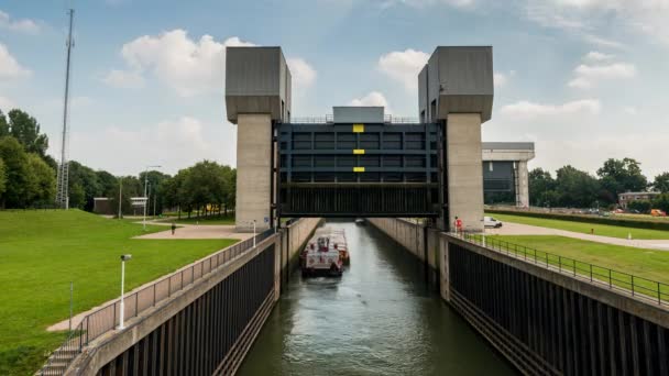 Время истекло Sluices Wijk bij Duurstede — стоковое видео