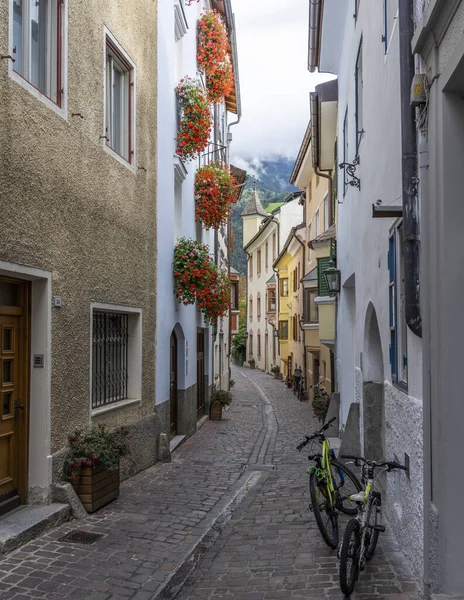 Brixen Italy October 2020 Small Street City Brixen Bressanone Yellow — 图库照片