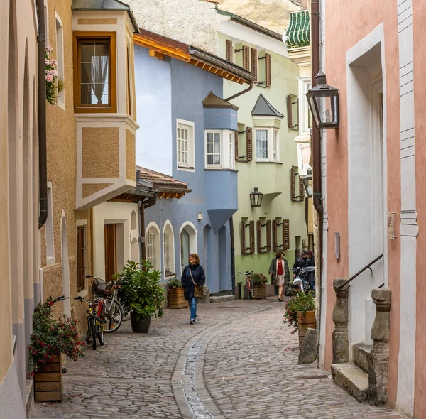 Brixen Italien Oktober 2020 Liten Gata Staden Brixen Bressanone Med — Stockfoto