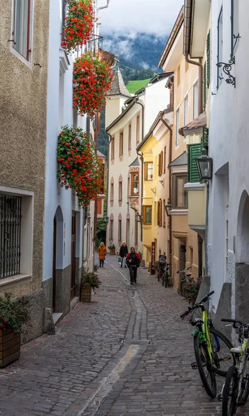 Brixen Italy October 2020 Small Street City Brixen Bressanone Yellow — 图库照片