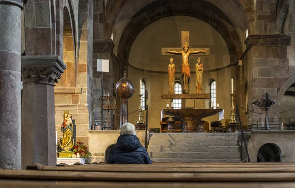 Innichen Italia Octubre 2020 Intirior Stiftskirche Church Innichen Old Wooden —  Fotos de Stock