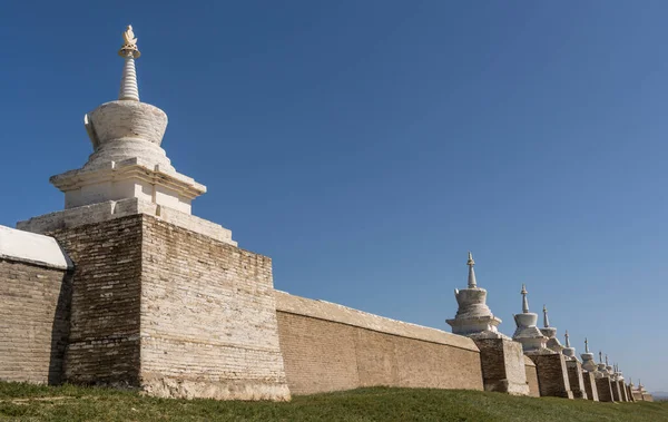 Kharakhorum Mongolei August 2019 Große Mauer Des Buddhistischen Tempels Und — Stockfoto