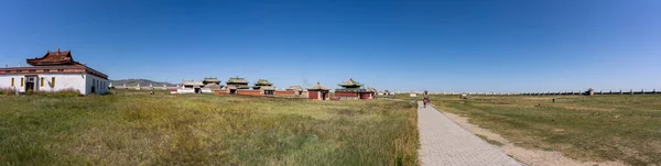 Kharakhorum Mongólia Agosto 2019 Panorama Templo Budista Mosteiro Erdene Zuu — Fotografia de Stock