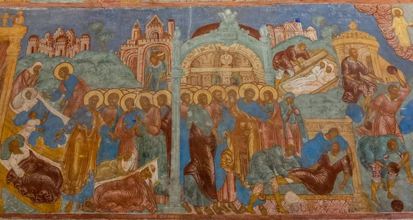 Suzdal Rusia Septiembre 2019 Frescos Catedral Transfiguración Monasterio Spaso Evfimie — Foto de Stock