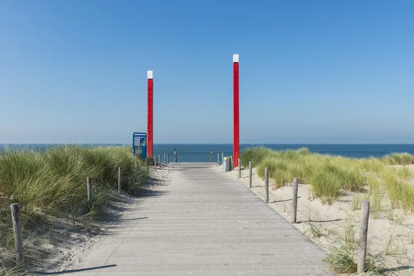 Stranden maasvlakte ingången — Stockfoto