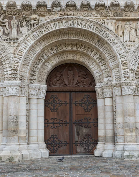Door of Church Poitiers — Stock Photo, Image