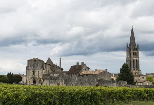 Saint-Emilion Frankrig Kirke - Stock-foto