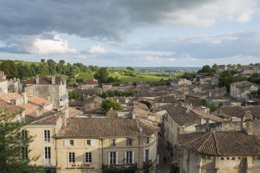 Görünüm Merkezi Winedistrict Saint-Emilion üzerinde