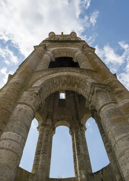 Tower of Abbey in Charroux — Stock Photo, Image