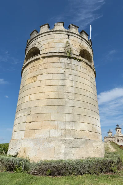 D'Estournel башта Cos Шато Сен-Estephe — стокове фото