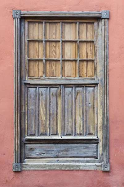 Ahşap pencere ve duvar — Stok fotoğraf