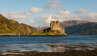 Zaman atlamalı Castle Eilean Donan İskoçya