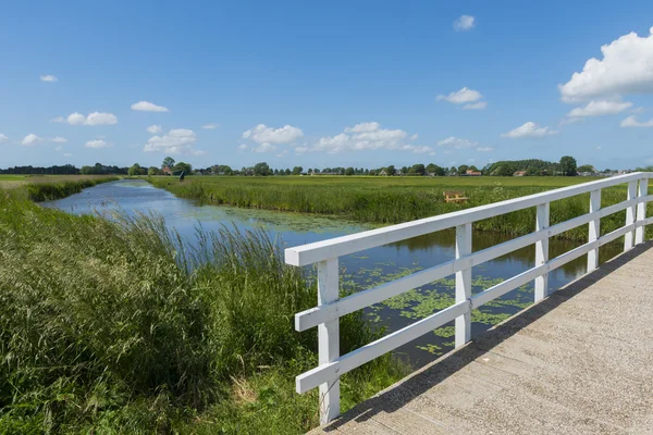 Brücke und Graben bei aartswoud — Stockfoto