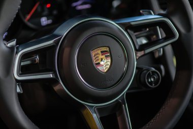 Kiev, Ukrayna - 7 Ağustos 2016: Salon Porsche araba
