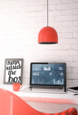 hisse senedi grafik gösterilen laptop ile masaüstü