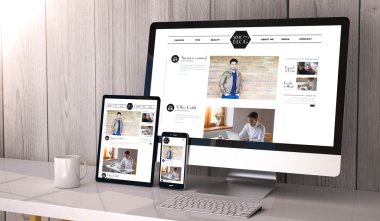 çalışma alanı moda blogunda duyarlı aygıtlar