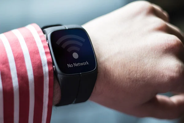 Nincs hálózati bejelentkezés smartwatch — Stock Fotó