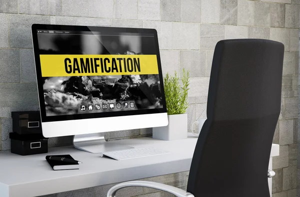 Industriële werkruimte weergegeven: gamification — Stockfoto