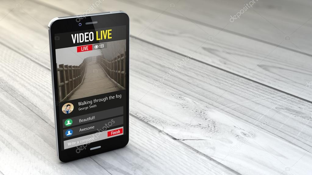 smartphone with video live application