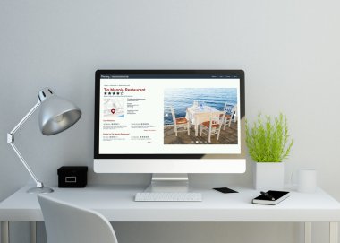 Modern temiz çalışma alanı mockup