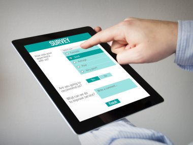 online anket formu ile dokunmatik tablet
