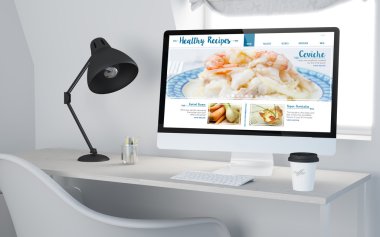 bilgisayar ekranında tarifleri online web sitesi