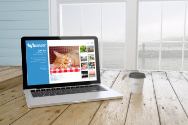 dizüstü ekran üzerinde etki unsuru Web sitesi ile