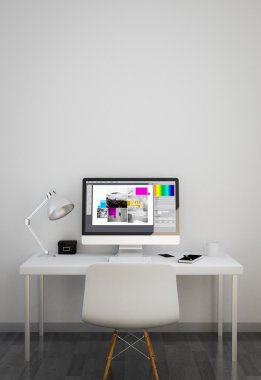 grafik tasarım yazılımı ile temiz çalışma alanı