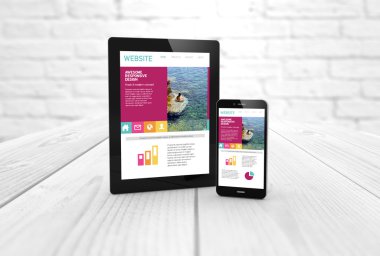 Tablet ve fress web tasarımı ile smartphone