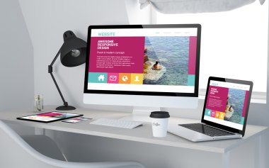 duyarlı cihazlar taze web tasarım gösterilen