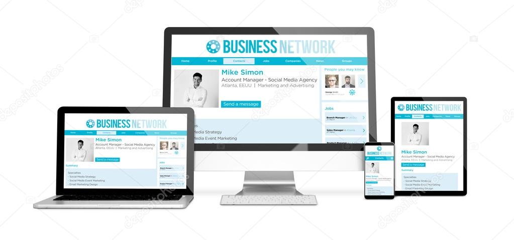 devices isolated mockup business network web