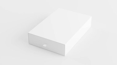 Beyaz kapalı kutu 3d oluşturma ile taklit