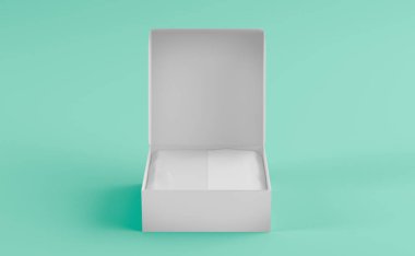 Beyaz posta kutusu 3D oluşturma maketi