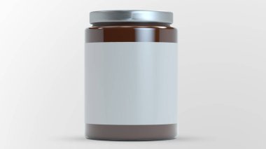 Çikolata krema kavanozu 3D görüntüleme