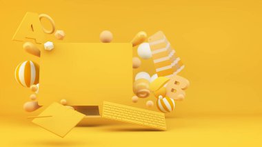 Grafik tasarım konsepti 3d oluşturma