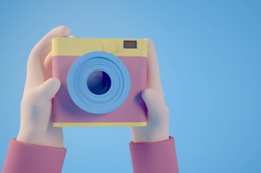 Asgari 3d hazırlama fotoğraf selfie konsepti