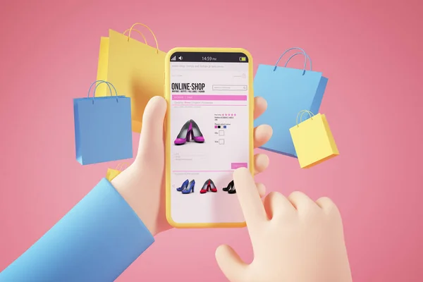 Shopping Ligne App Concept Rendu — Photo