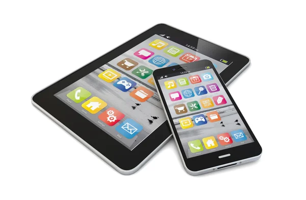 Smartphone e tablet — Fotografia de Stock