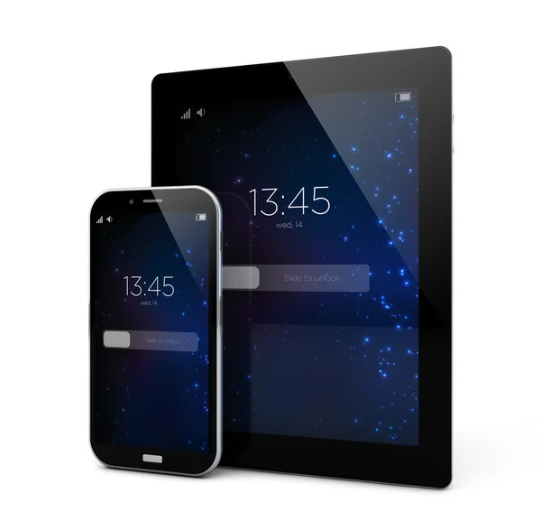 Smartphone och tablet — Stockfoto