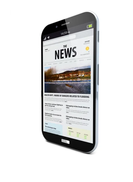 Noticias Smartphone — Foto de Stock