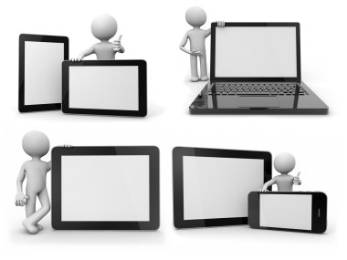 ballhead with electronic media devices clipart