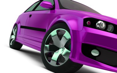 pembe araba yakın çekim