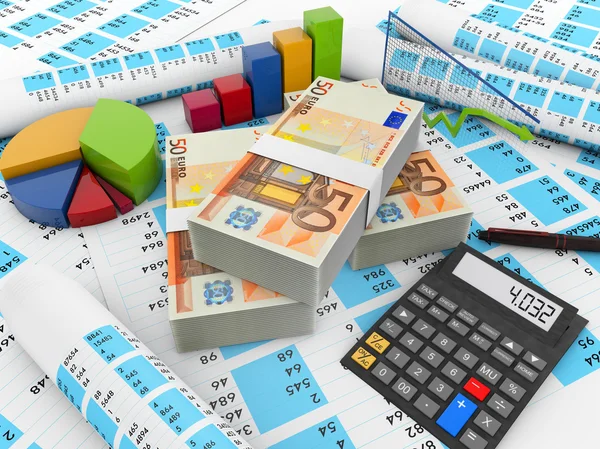 Finanze in euro — Foto Stock